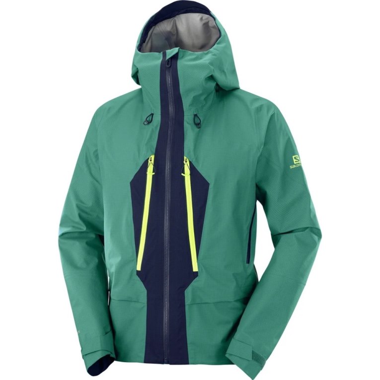 Green Salomon Outpeak GTX 3L Waterproof Men's Shell Jackets | PH 65408B